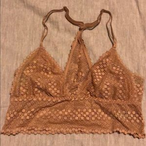 Triangle longline lace bralette